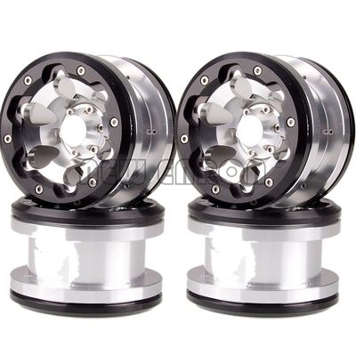 品質  1:10 RC Model Car 4P 2.2" 6 Holes Beadlock Wheels Aluminum Rims Hub For Axial Yeti / Emerging RC 90056 90053 90045 90031 Crawler 工場
